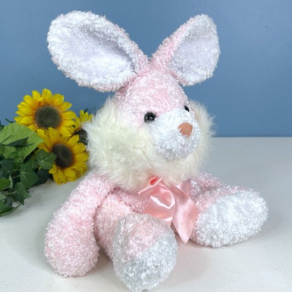 RARE Vintage‎ Quality Products Pink Bunny Rabbit 12" Plush Stuffed Animal Toy - Picture 2 of 5